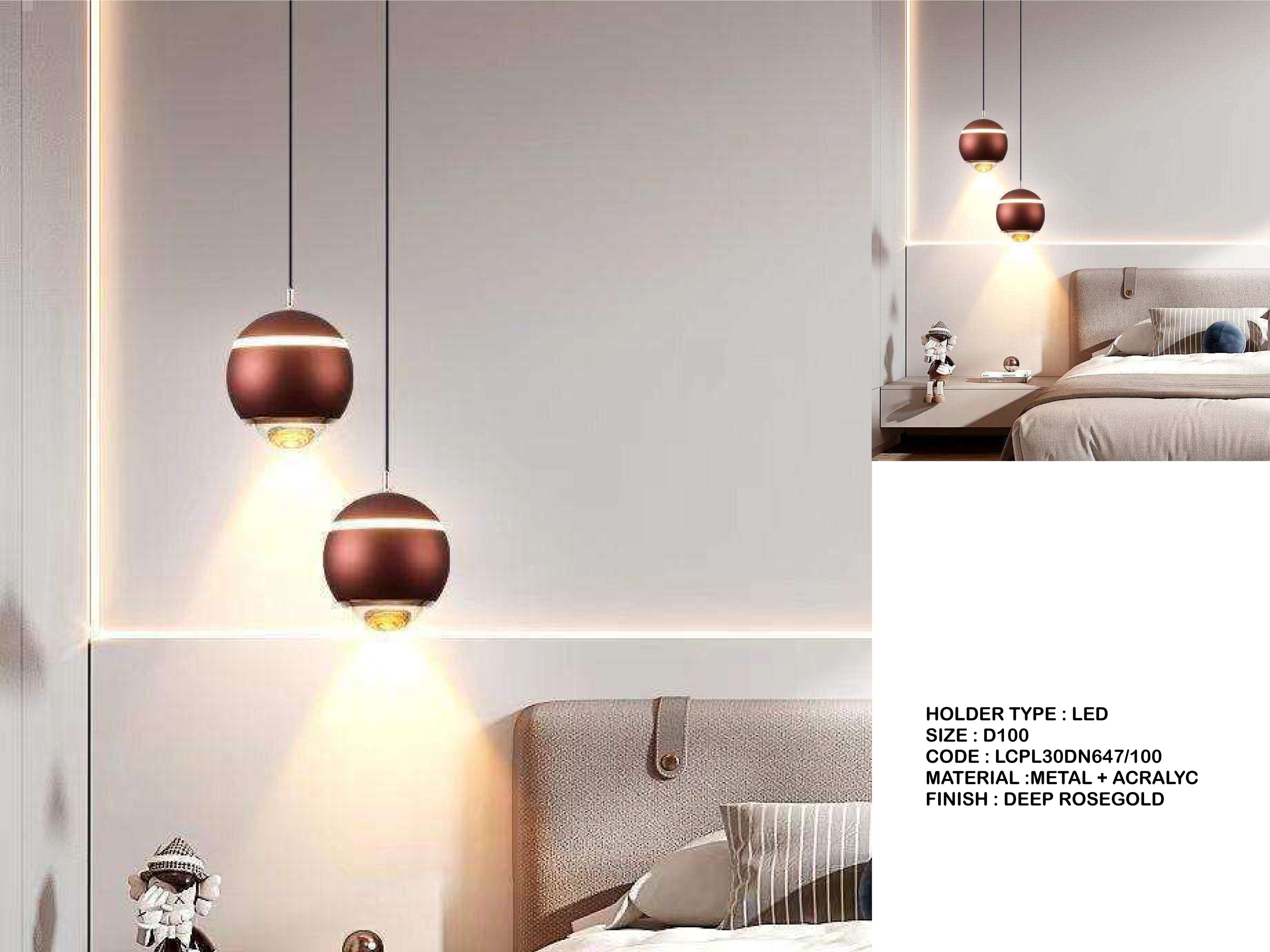 Beyond Lights - Rosegold Pendant Light- LCHL